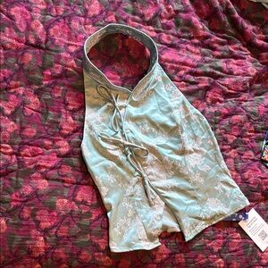 Mandarin / Qipao Style Asymmetrical Halter Top